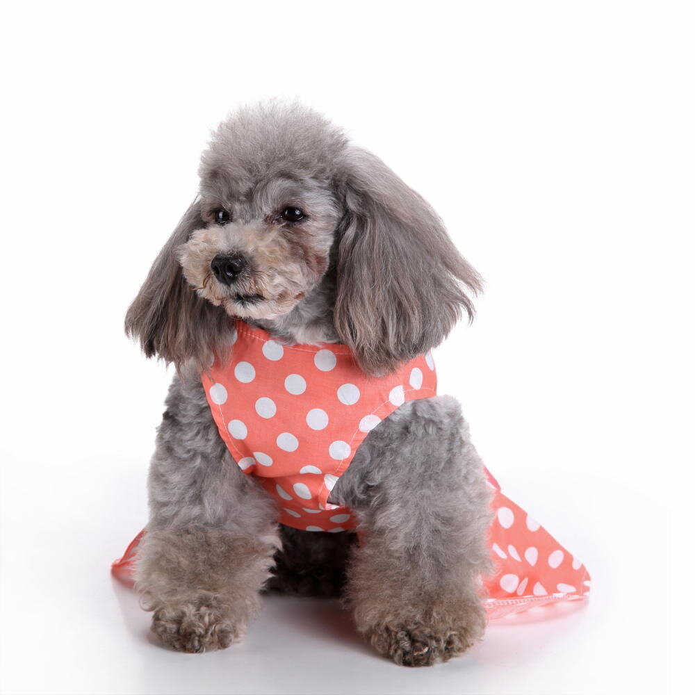 Vintage Polka Pet Clothes for Dog Dress Vest Shirts